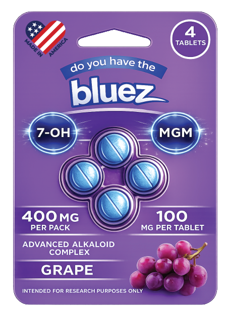 Bluez Grape Advanced Alkaloid Complex 4-count blister pack
