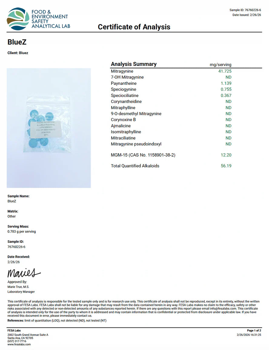 Bluez COA — Analysis Summary